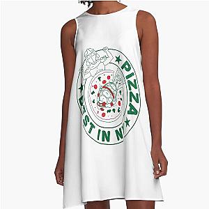 Ninja Turtle Pizza Best in Ny A Line Dress