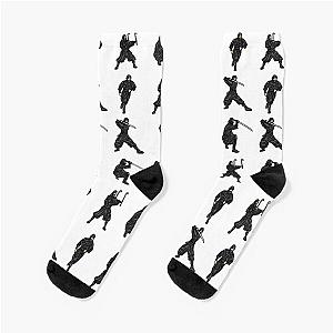 Pattern of Ninjas - Black Ninjas-Shadow Socks