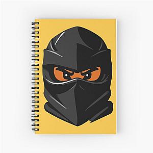 Black Ninja Mask Minimalist Ninjago Design Spiral Notebook