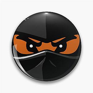 Black Ninja Mask Minimalist Ninjato Design Pin