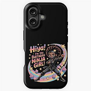 Adorable Ninja Birthday Girl Design Featuring a Brave Cartoon Character Phone Tough Case