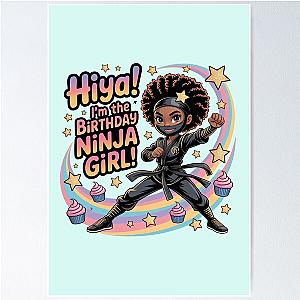 Adorable Ninja Birthday Girl Design Featuring a Brave Cartoon Character