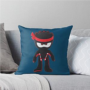 Ninja Plushie Red Throw Pillow