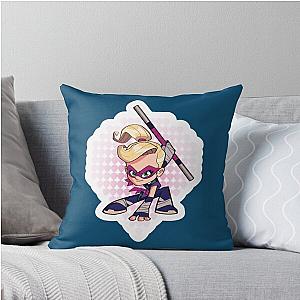 ninja kid cartoon girl throw pillow