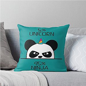 Unicorn Panda Throw Pillow