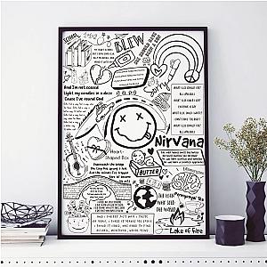 Nirvana Lyric Album Sketch Print-Framed or Unframed ET0610