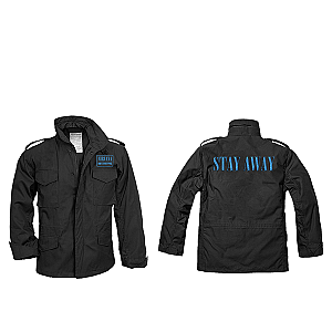 Stay Away Black Military Jacket NR0610