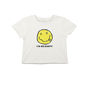 I'm So Happy Cropped Tee NR0610