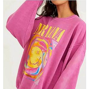 Nirvana Smiley Face Oversized Sweatshirt ET0610