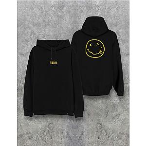 Nirvana Classic Logo Front and Back Two Side Printed Long Sleeve Hoodie ET0610