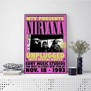 Nirvana UNPLUGGED Live Concert Kurt Cobain Tribute Poster Concept Art Print ET0610