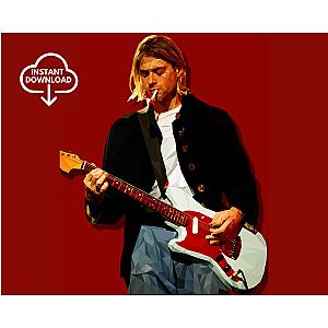 Kurt Cobain Download Printable-Nirvana Nevermind Instant SVG Print Poster ET0610