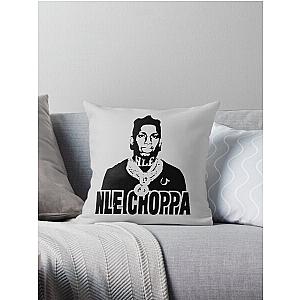 NLE Choppa rapper designs  Throw Pillow