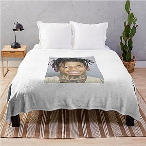 NLE Choppa Mugshot Throw Blanket