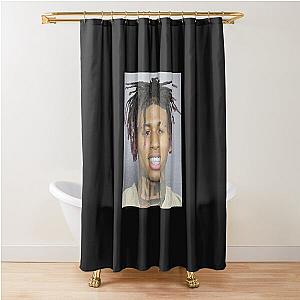 NLE Choppa Mugshot Shower Curtain