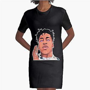 NLE Choppa Supreme Graphic T-Shirt Dress