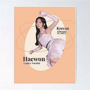 Nmixx Haewon"Ad Mare" O.O pure white polaroid pack logo Poster