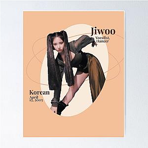 Nmixx Jiwoo "Ad Mare" O.O pure white polaroid pack logo Poster