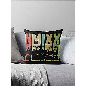 NMIXX Colorful Retro silhouette Throw Pillow