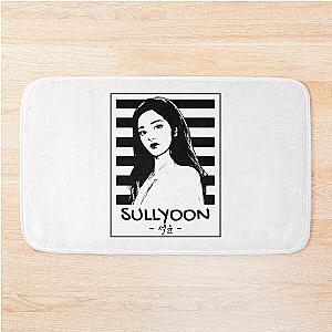 NMIXX Sullyoon Silhouette Black and White Bath Mat