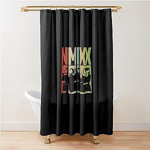 NMIXX Colorful Retro silhouette Shower Curtain