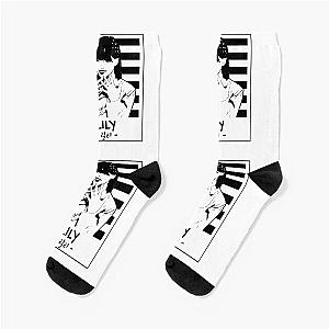 NMIXX Lily Silhouette Black and White Socks