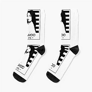 NMIXX Jiwoo Silhouette Black and White Socks