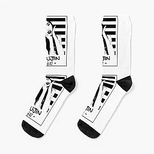 NMIXX Kyujin Silhouette Black and White Socks