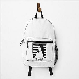 NMIXX Jiwoo Silhouette Black and White Backpack