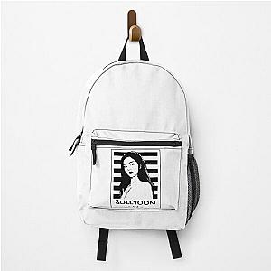 NMIXX Sullyoon Silhouette Black and White Backpack