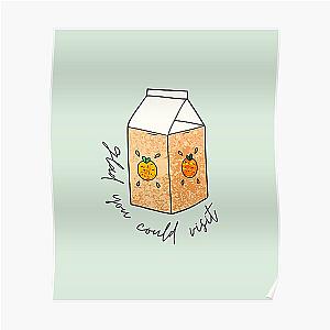 Glad You Could Visit | Orange Juice | Noah Kahan Poster RB1508