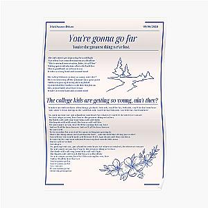 You're gonna go far, Noah Kahan, Stick season lyric poster Poster RB1508