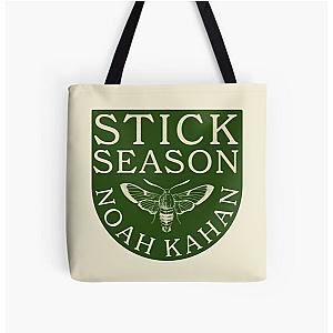 Noah Kahan Stick Season Badge | Green All Over Print Tote Bag RB1508