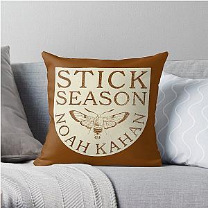 Noah Kahan Stick Season Badge | Tan Throw Pillow RB1508