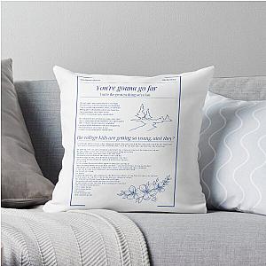 You're gonna go far, Noah Kahan, Stick season lyric poster Throw Pillow RB1508