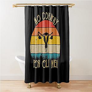 Vintage No Country For Old Men Uterus Feminist Women Rights Shower Curtain