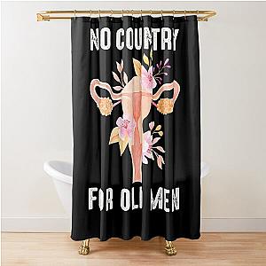 No Country For Old Men Floral Uterus  Shower Curtain