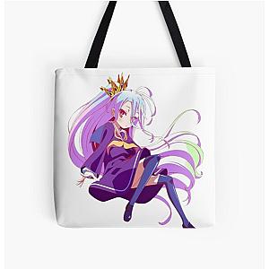 Shiro from No Game No Life Anime Girl All Over Print Tote Bag