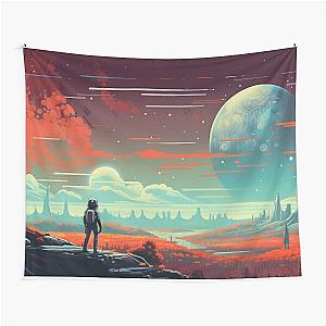 Celestial Horizons: No Man's Sky Inspired Art Tapestry