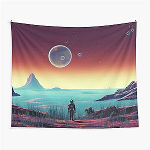 Celestial Horizons: No Man's Sky Inspired Art Tapestry