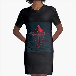 No Man's Sky Glitch red and black Graphic T-Shirt Dress