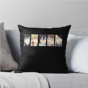 Five Noragami Anime Art Throw Pillow
