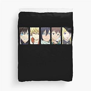 Five faces Noragami anime art gift for fans Duvet Cover