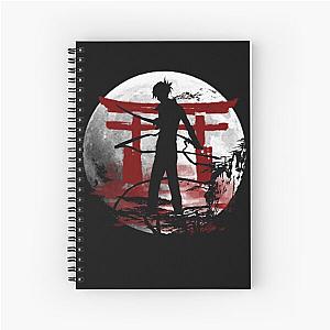 Blood Ninja Anime Art Gift for Fans Spiral Notebook