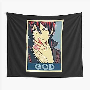 Color God anime noragami art  gift for fans Tapestry