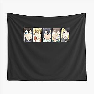 five faces cool anime noragami art  gift for fans Tapestry