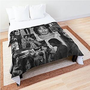 Norman Reedus Black and White Aesthetics Photo Collage Comforter