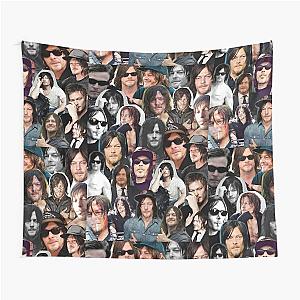 Norman Reedus Collage Tapestry