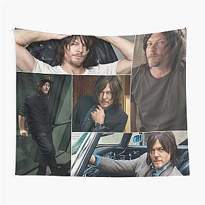 Norman Reedus Rectangular Photo Collage Tapestry