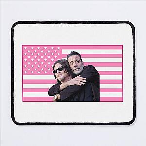 Norman reedus and Jeffery dean Morgan the walking dead USA flag tapestry  Mouse Pad